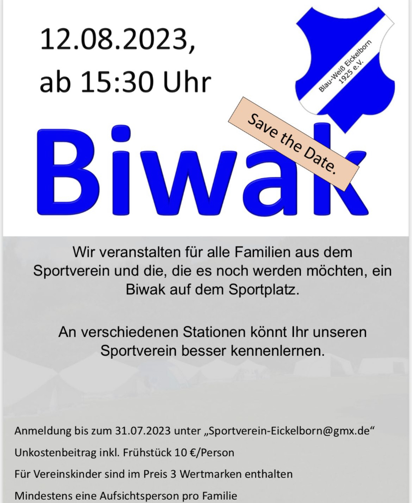 Biwak Sportverein Blau-Weiß Eickelborn